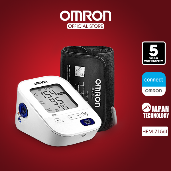 Máy Đo Huyết Áp Bắp Tay Omron HEM-7156T | Phát Hiện Nhịp Tim Bất Thường - Bảo Hành Chính Hãng 5 Năm