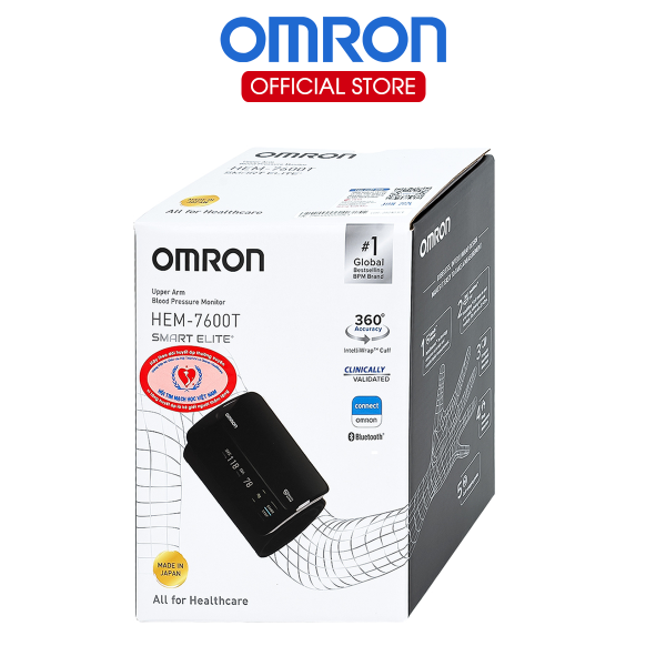 Máy Đo Huyết Áp Bắp Tay Cao Cấp Omron HEM-7600T | Kết Nối Bluetooth, Vòng bít không dây - Hình ảnh 4
